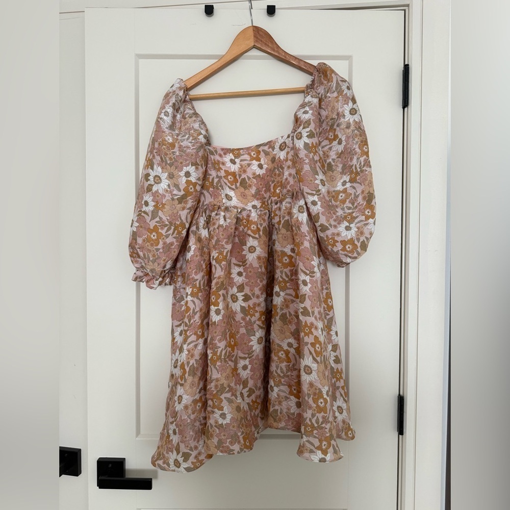 Etiquette boutique floral puff sleeve mini dress - Picture 5 of 8